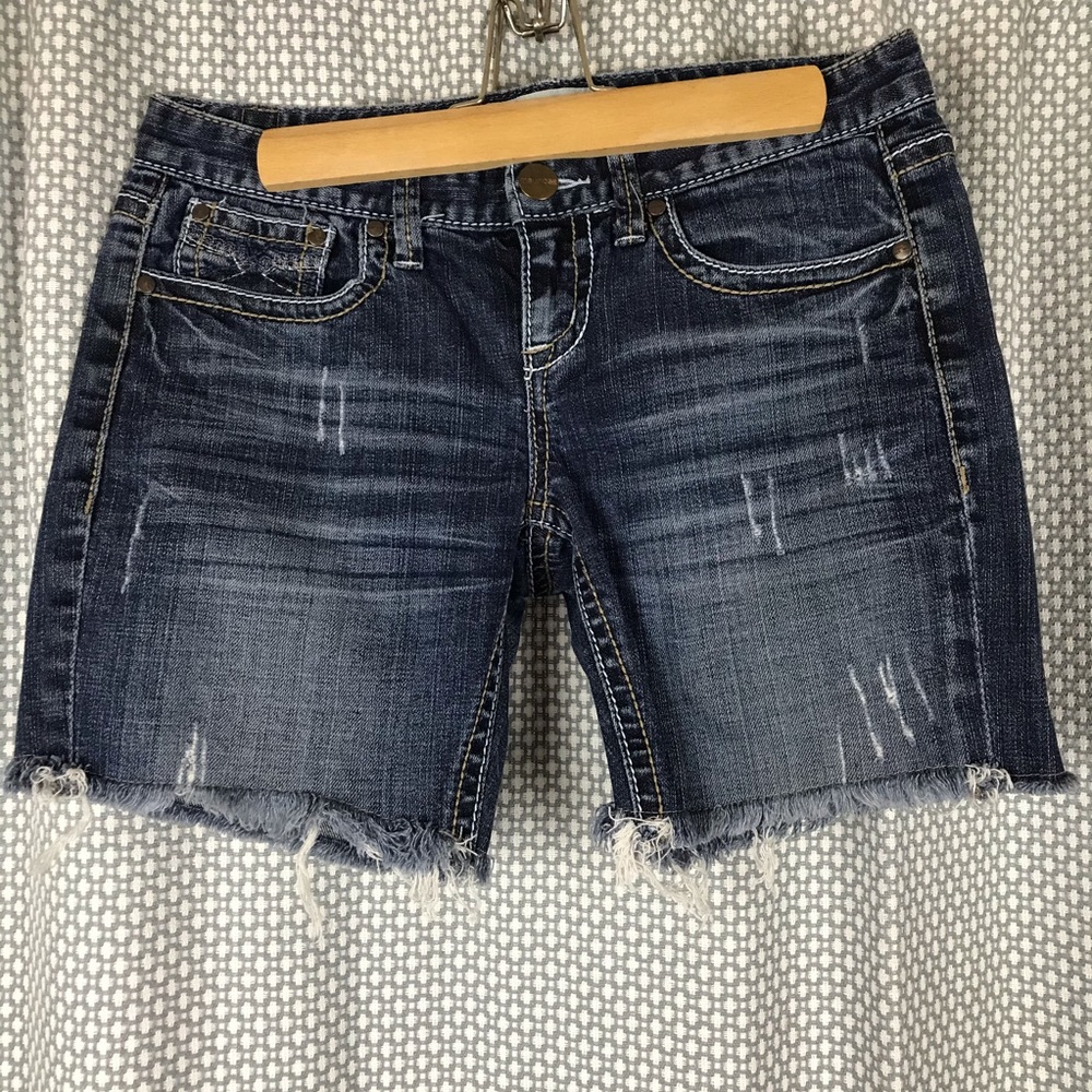 Maurices Denim Cut Off Jean Shorts 3/4